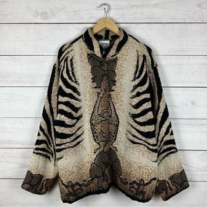 Vintage Sugar Street Weavers Nature Animals Button Jacket Large